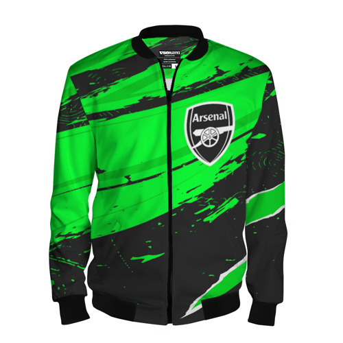 Мужской бомбер 3D Arsenal sport green, цвет черный