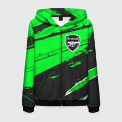 Мужская толстовка 3D на молнии Arsenal sport green