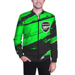 Мужской бомбер 3D Arsenal sport green - фото 2