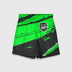 Детские спортивные шорты 3D Arsenal sport green