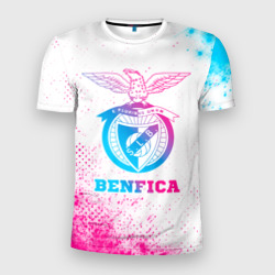 Мужская футболка 3D Slim Benfica neon gradient style