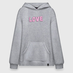 Худи SuperOversize хлопок Love pink