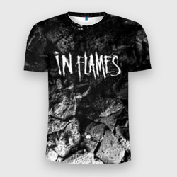 Мужская футболка 3D Slim In Flames black graphite