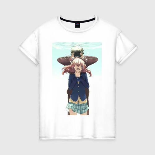 Женская футболка из хлопка с принтом Сёко Нисимия Сёя Исида, вид спереди №1
