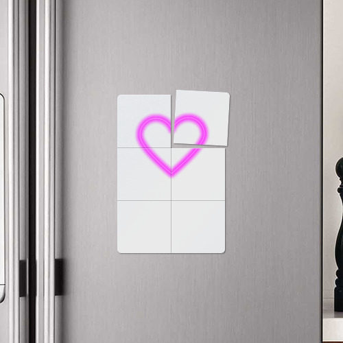 Магнитный плакат 2Х3 Розовое неоновое сердце - фото 4