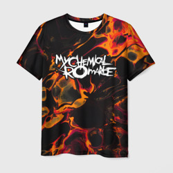 Мужская футболка 3D My Chemical Romance red lava