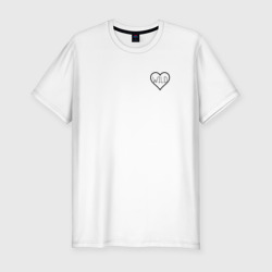 Мужская футболка хлопок Slim Дикое сердце