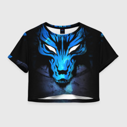 Женская футболка Crop-top 3D Genshin Impact - Волк Севера