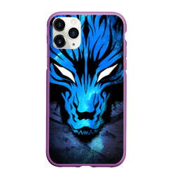 Чехол для iPhone 11 Pro Max матовый Genshin Impact - Волк Севера