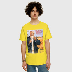 Мужская футболка хлопок Oversize Свиная колбаса - фото 2