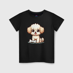Милая собачка с косточкой – Детская футболка хлопок с принтом купить со скидкой в -20%