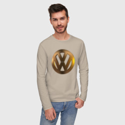 Мужской лонгслив хлопок Volkswagen gold - фото 2