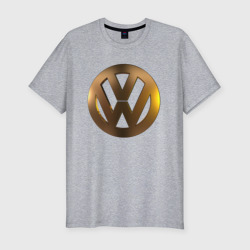 Мужская футболка хлопок Slim Volkswagen gold