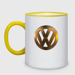 Кружка двухцветная Volkswagen gold