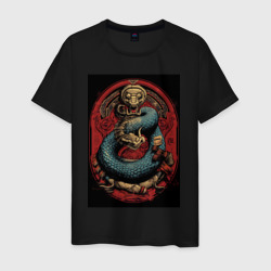 Змея Муай Тай – Мужская футболка хлопок с принтом купить со скидкой в -20%