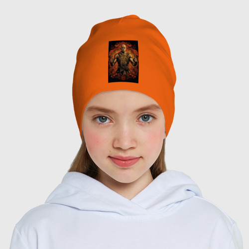 Детская шапка демисезонная Тайский боец Муай Тай, цвет оранжевый - фото 5