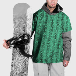Накидка на куртку 3D Мозаика нефритовый зелёный