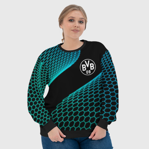 Женский свитшот 3D Borussia football net, цвет 3D печать - фото 6