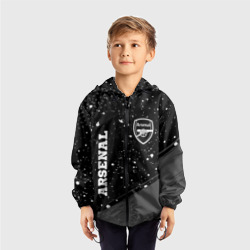 Детская ветровка 3D Arsenal sport на темном фоне вертикально - фото 2
