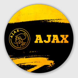 Круглый коврик для мышки Ajax - gold gradient по-горизонтали