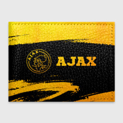 Обложка для студенческого билета Ajax - gold gradient по-горизонтали