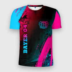 Мужская футболка 3D Slim Bayer 04 - neon gradient вертикально