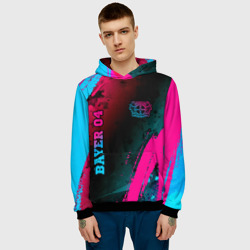 Мужская толстовка 3D Bayer 04 - neon gradient вертикально - фото 2