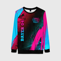 Женский свитшот 3D Bayer 04 - neon gradient вертикально