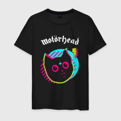 Мужская футболка хлопок Motorhead rock star cat