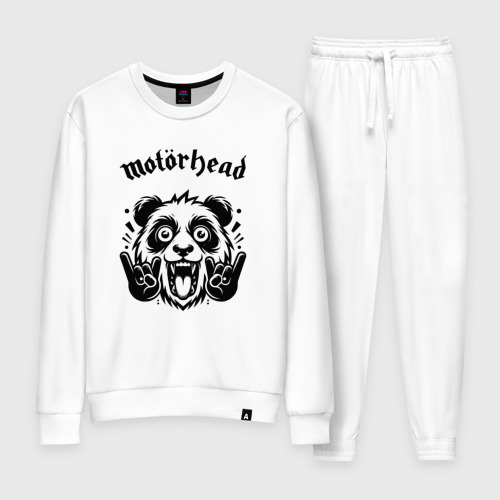 Женский костюм хлопок Motorhead - rock panda, цвет белый