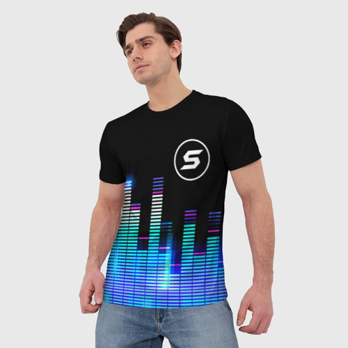 Мужская футболка 3D Skillet эквалайзер, цвет 3D печать - фото 3