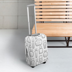 Чехол для чемодана 3D Парфюм белый - фото 2