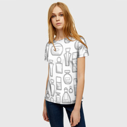 Женская футболка 3D Парфюм белый - фото 2