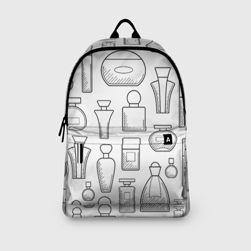 Рюкзак 3D с принтом Парфюм белый, вид сбоку #3