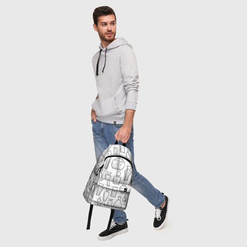 Рюкзак 3D с принтом Парфюм белый, фото #5
