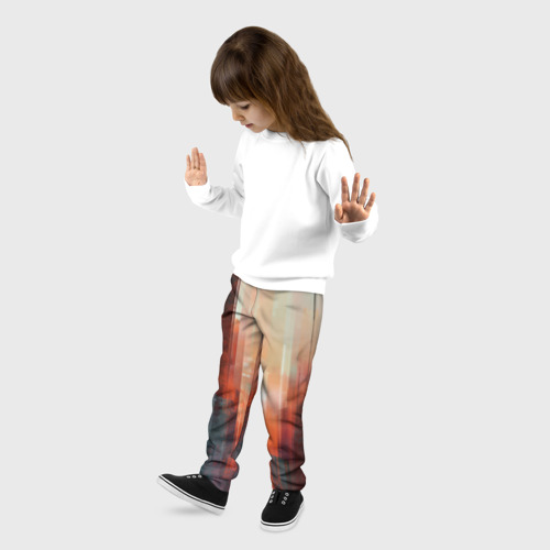 Детские брюки 3D Размытый город на закате , цвет 3D печать - фото 3
