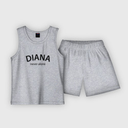 Детская пижама с шортами хлопок Diana never alone - motto