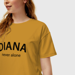 Женская футболка хлопок Oversize Diana never alone - motto - фото 2