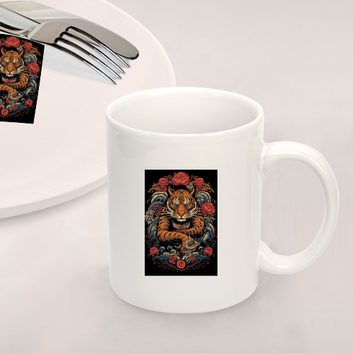 Набор: тарелка + кружка Боевой тигр  Муай Тай - фото 2