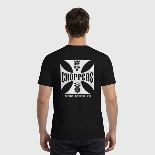 Мужская футболка хлопок с принтом Форсаж 2 брайан оконнор, вид сзади #2