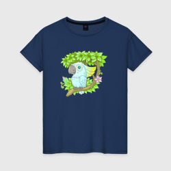 Забавный какаду – Женская футболка хлопок с принтом купить со скидкой в -20%