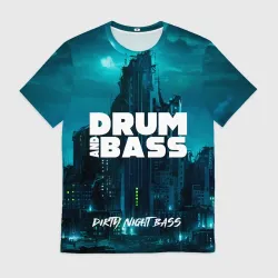 Мужская футболка 3D Dnb night