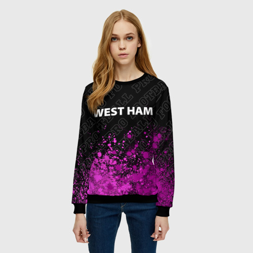 Женский свитшот 3D West Ham pro football посередине, цвет 3D печать - фото 3