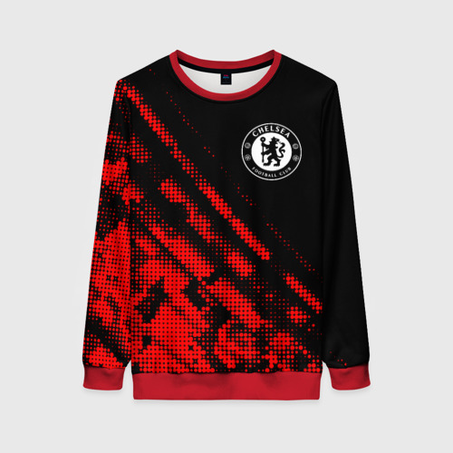 Женский свитшот 3D Chelsea sport grunge, цвет 3D печать