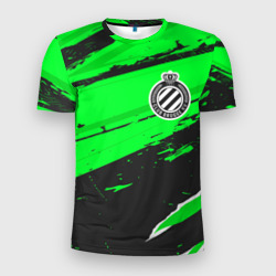 Мужская футболка 3D Slim Club Brugge sport green