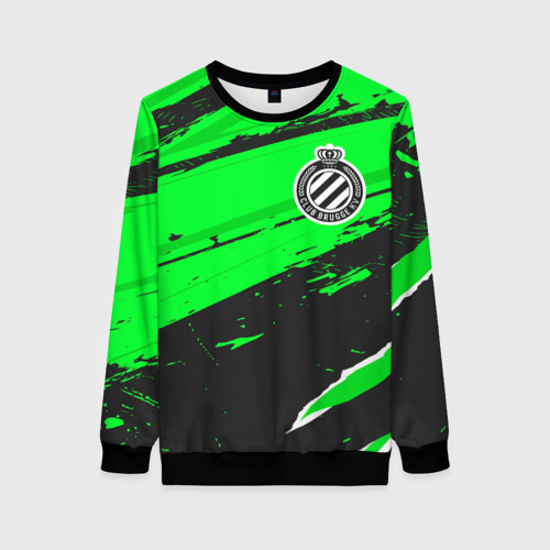 Женский свитшот 3D Club Brugge sport green, цвет 3D печать