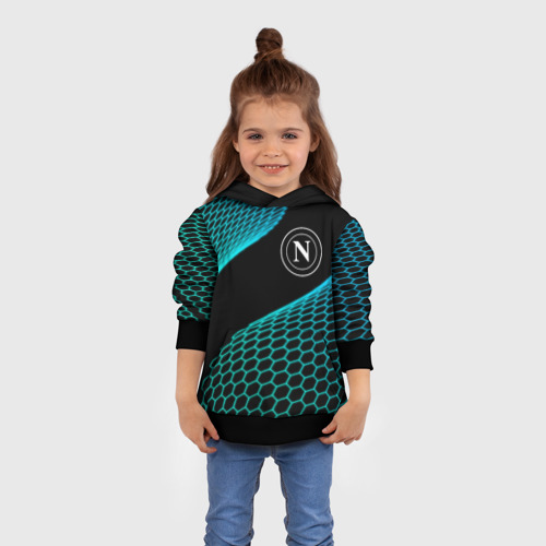 Детская толстовка 3D Napoli football net, цвет черный - фото 4
