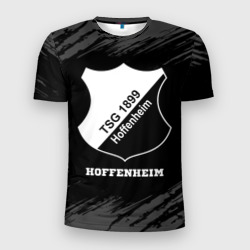 Мужская футболка 3D Slim Hoffenheim sport на темном фоне