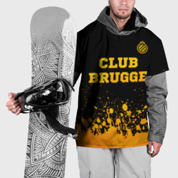 Накидка на куртку 3D Club Brugge - gold gradient посередине