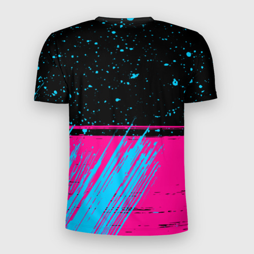 Мужская футболка 3D Slim Aston Villa - neon gradient посередине, цвет 3D печать - фото 2